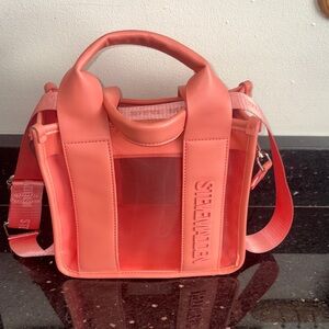 NWOT Steve Madden Coral Mini Tote with handles and shoulder strap. No callouts